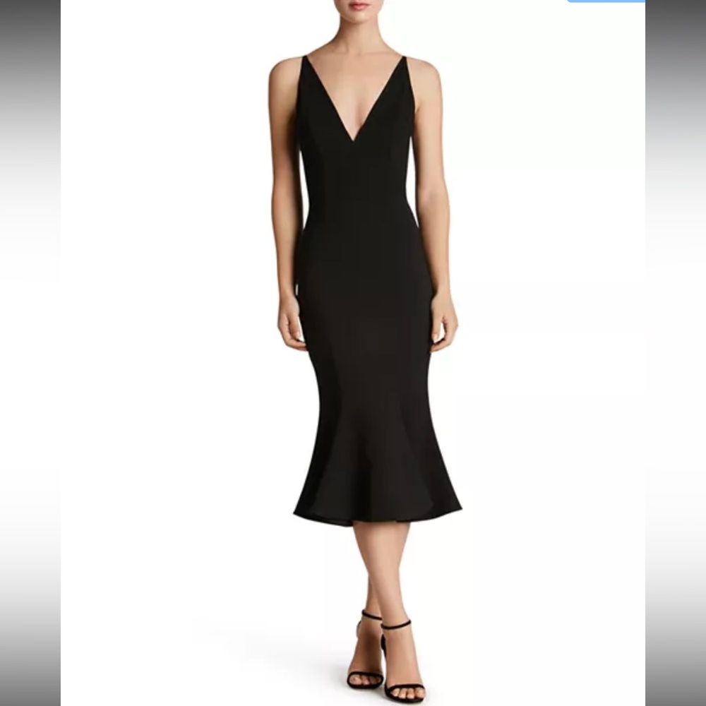 Dress the Population Black Midi Dress